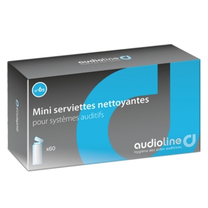 Lot de 3 boîtes de mini serviettes nettoyantes Audioline x60